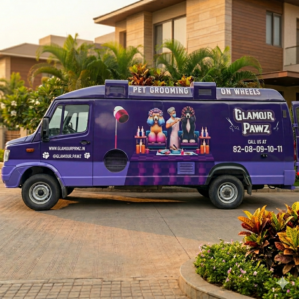 Glamour Pawz Grooming Van